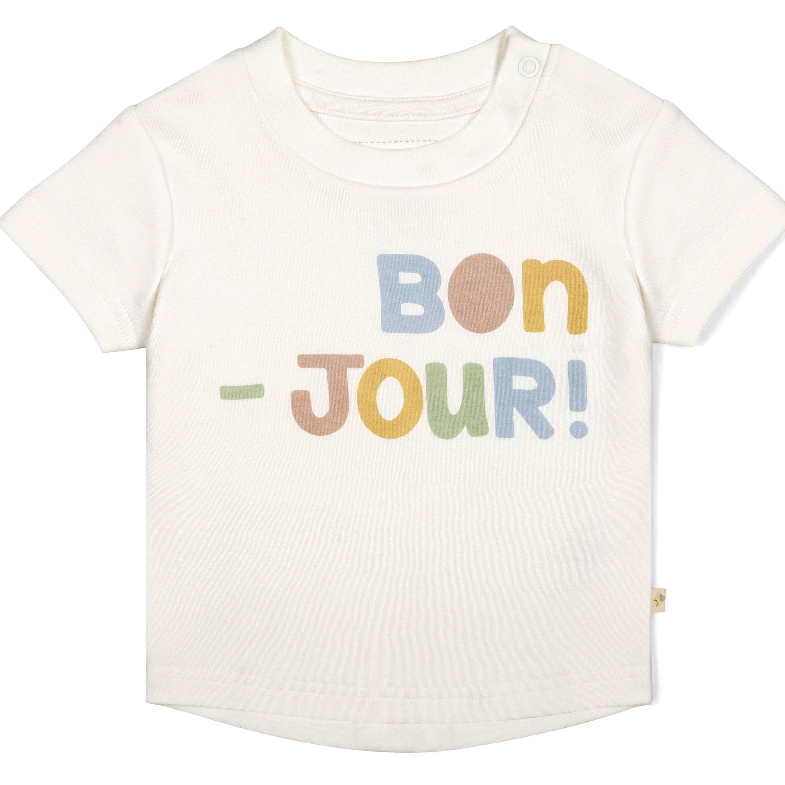 Organic Crew Neck Tee - Bonjour