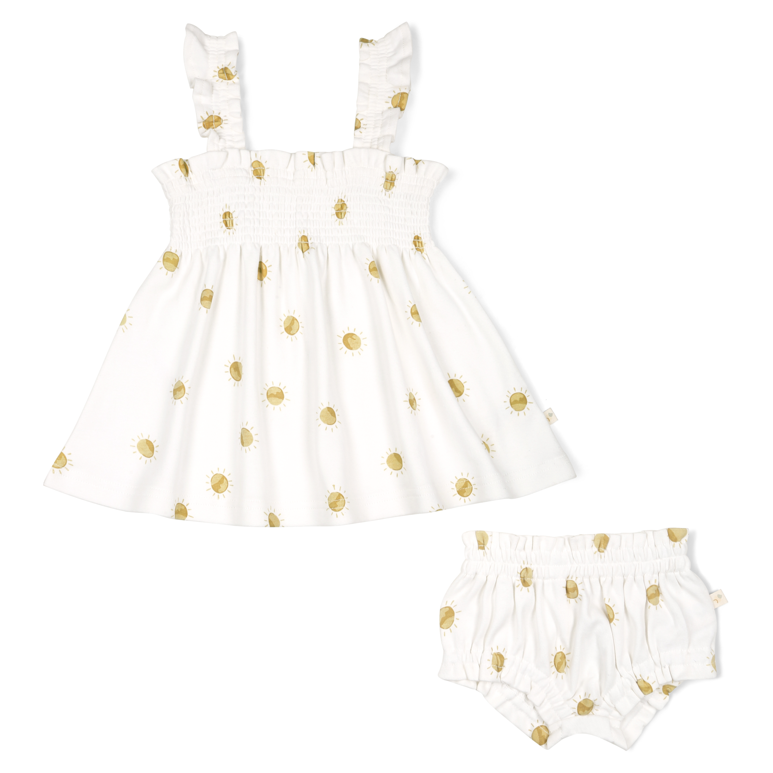 Organic Smocked Dress - Sunshine