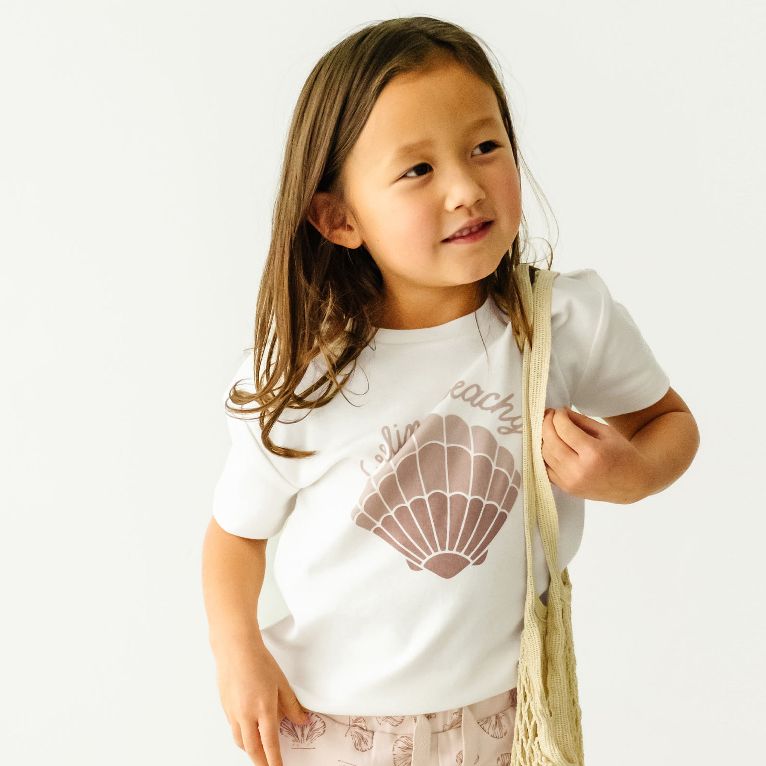 Boxy Tee And Skirt Set - Seashells