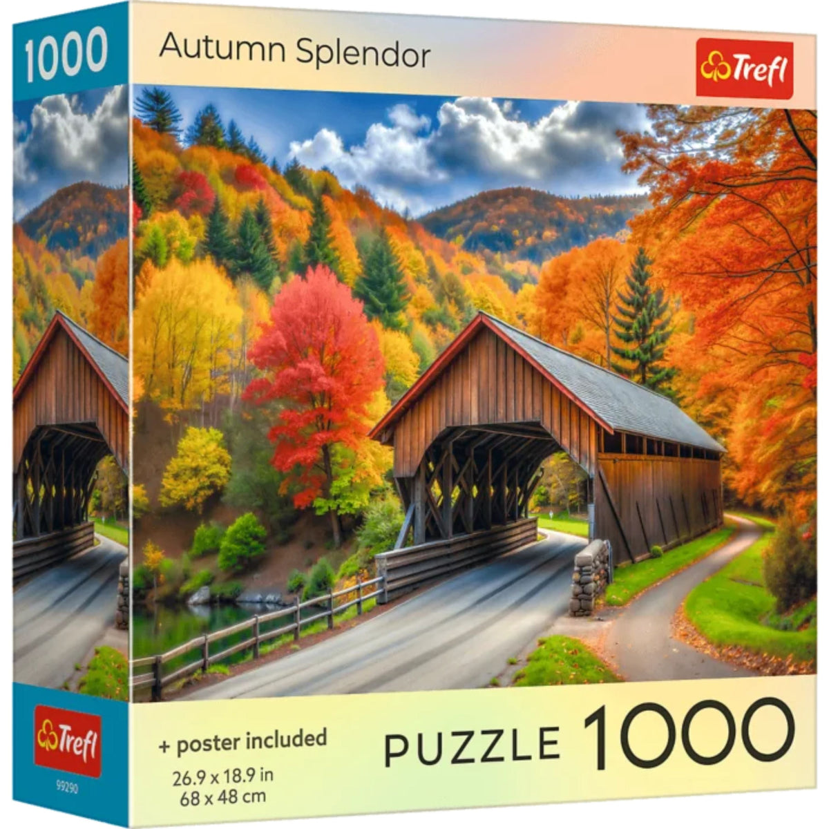Red Autumn Splendor 1000 Piece Puzzle