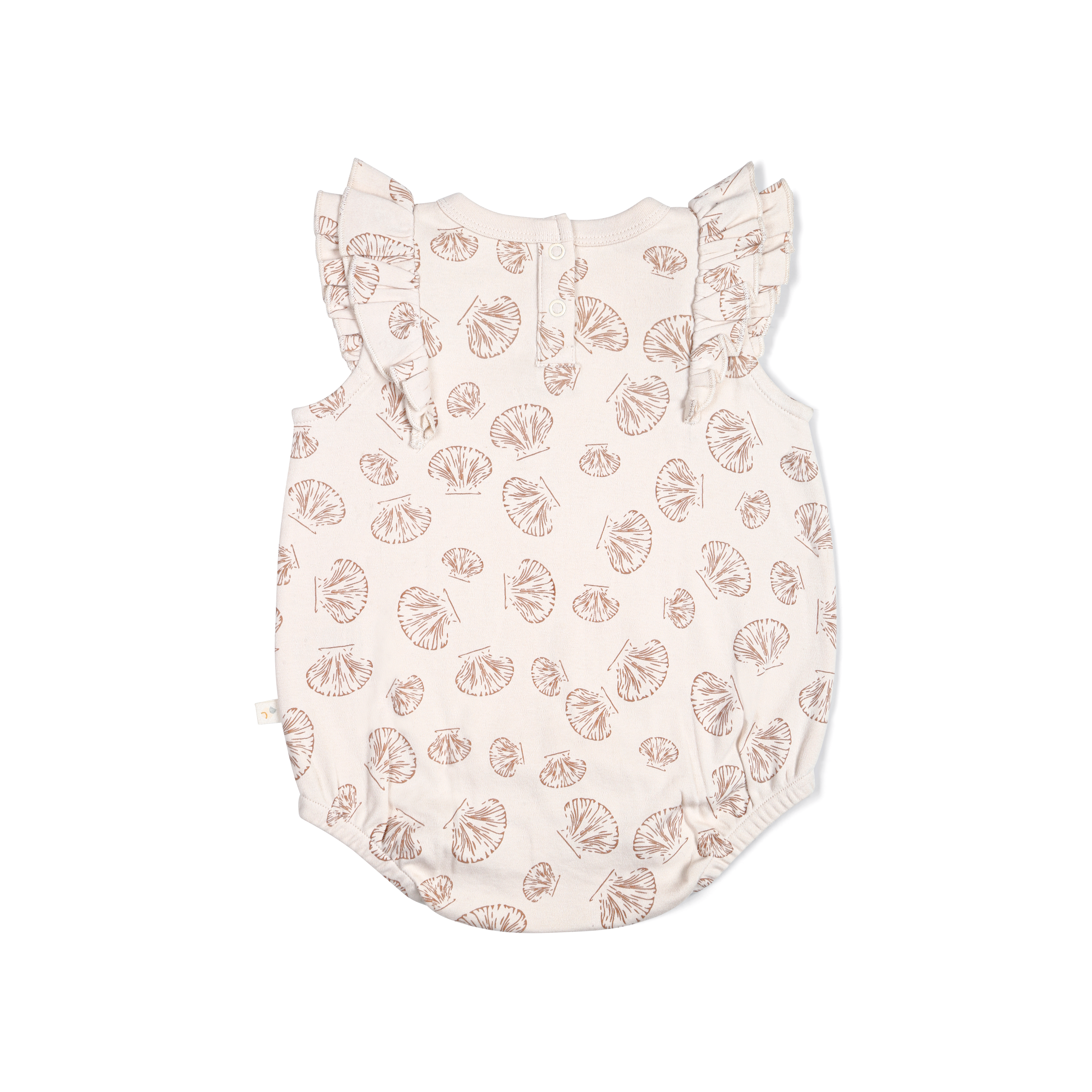 Organic Flutter Bubble Onesie - Seashells