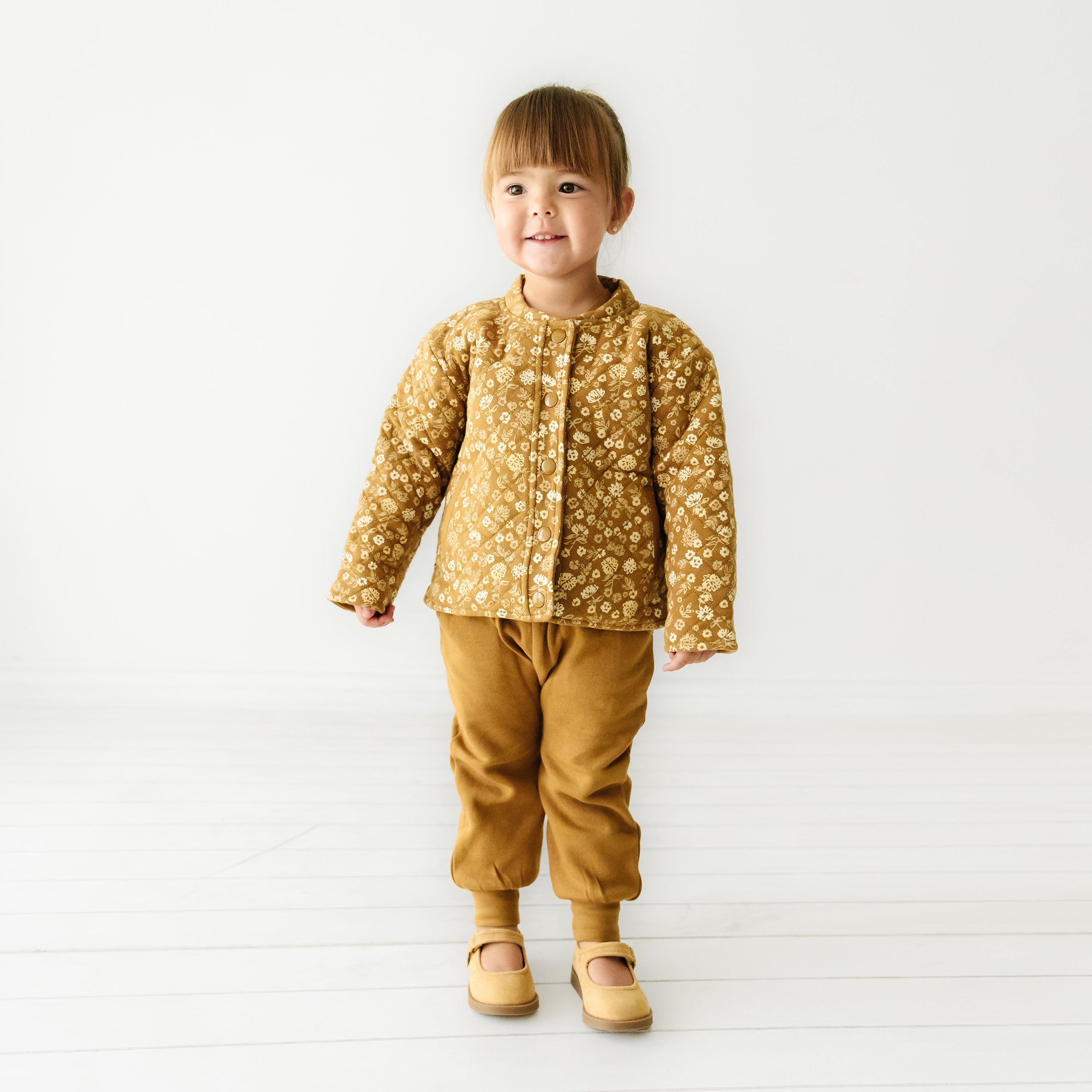 Organic Kids Merino Wool Buttoned - Wildflower