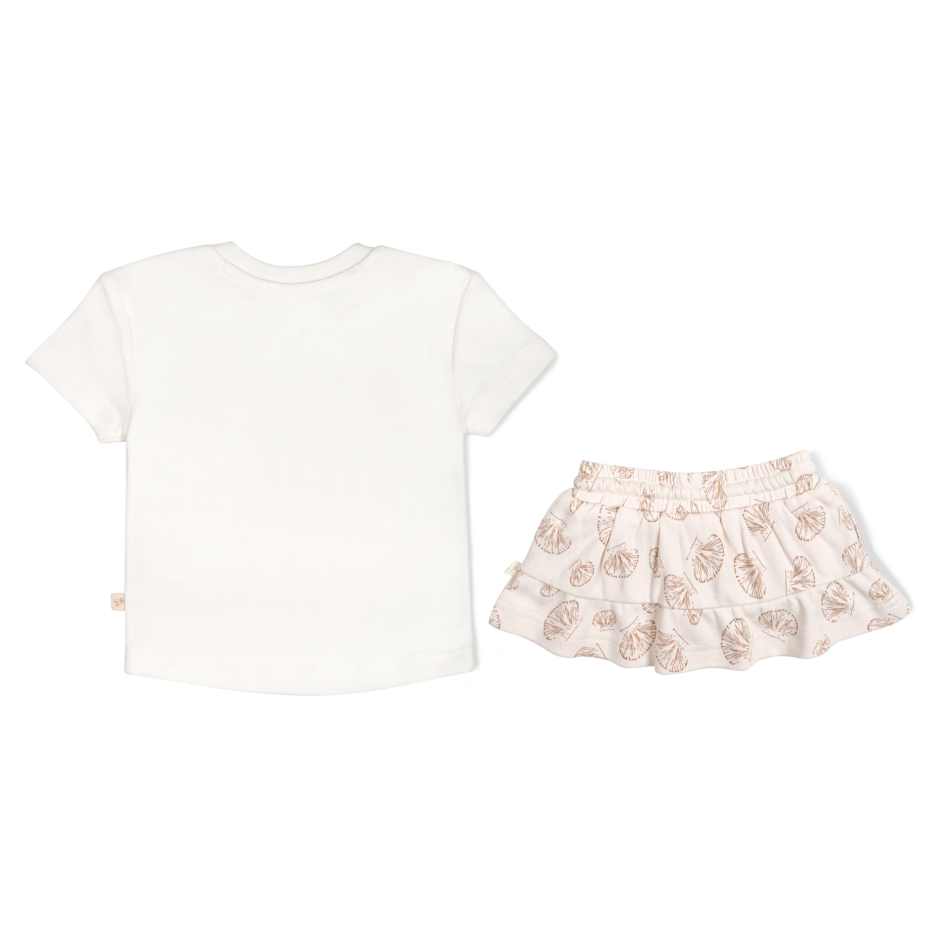 Boxy Tee And Skirt Set - Seashells