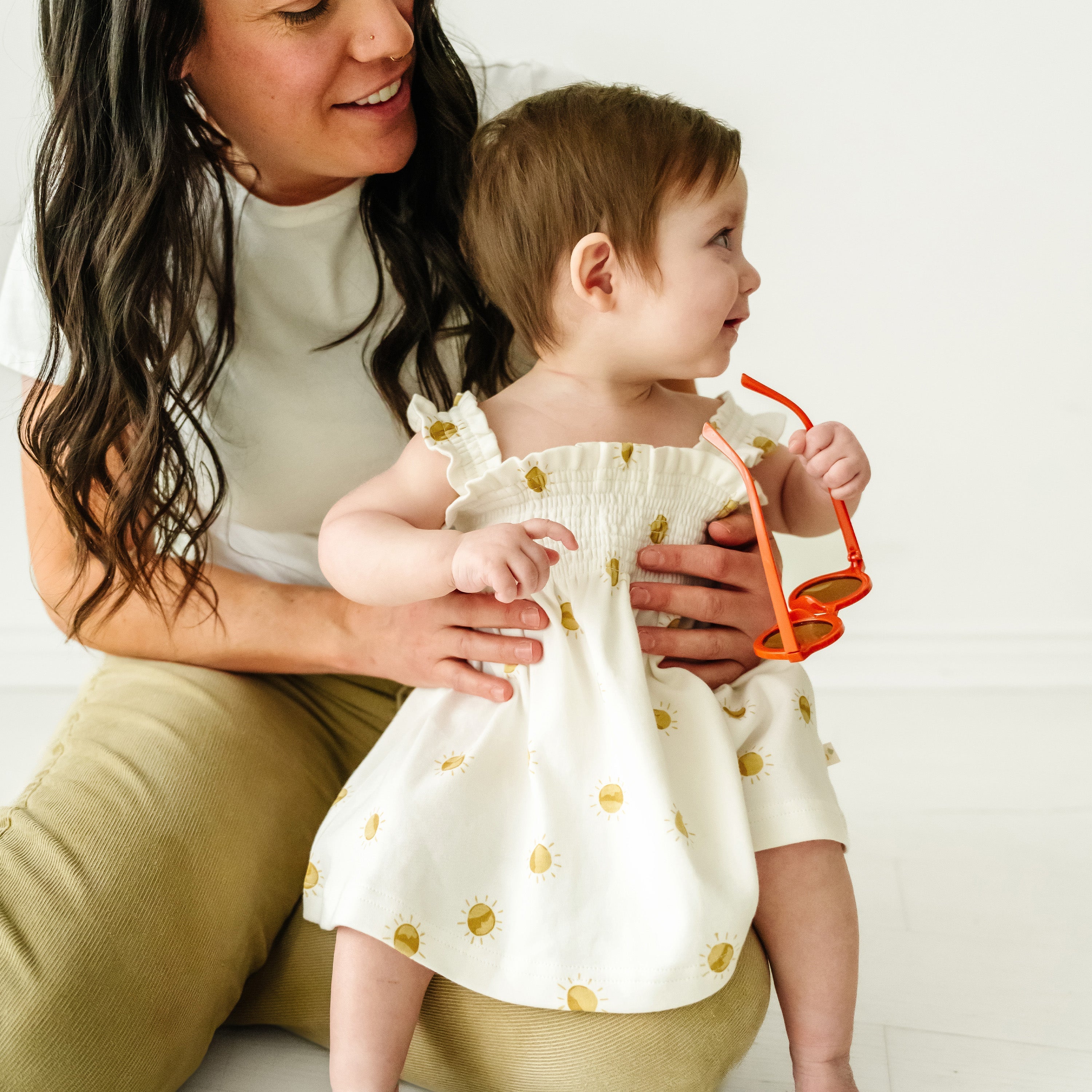 Organic Smocked Dress - Sunshine