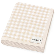 Checkered Knit Baby Blanket