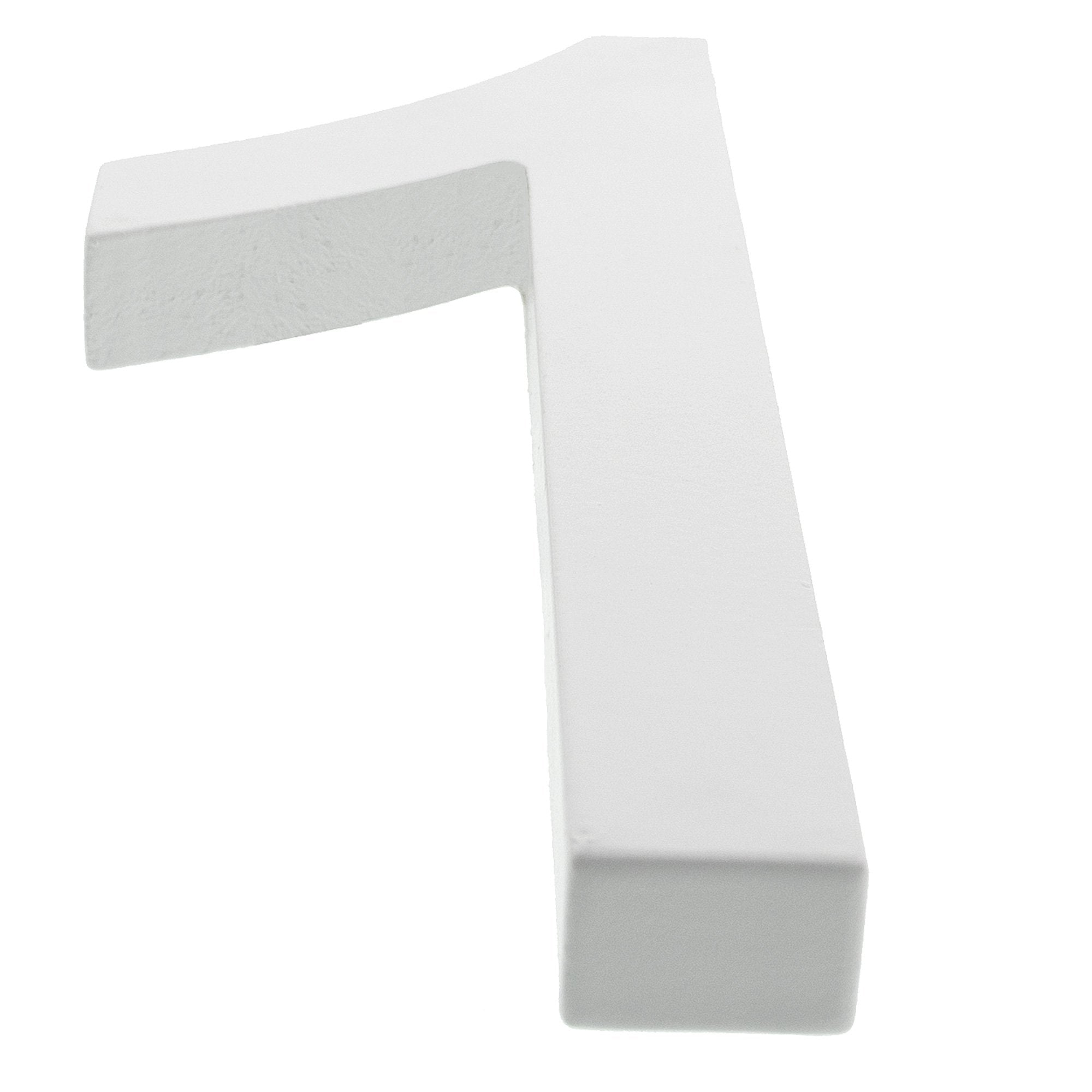 Arial Font White Painted Mdf Wood Number 1 (one) 6 Inches