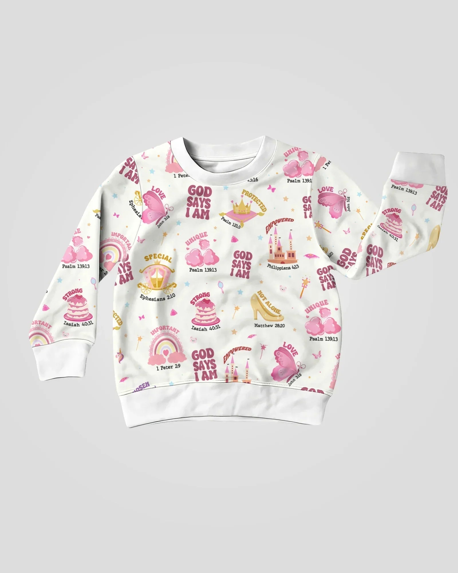 God Says I Am Girl Bamboo Crewneck Sweatshirt