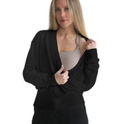 100% Cashmere Wrap Sweater - Bloom (noir)