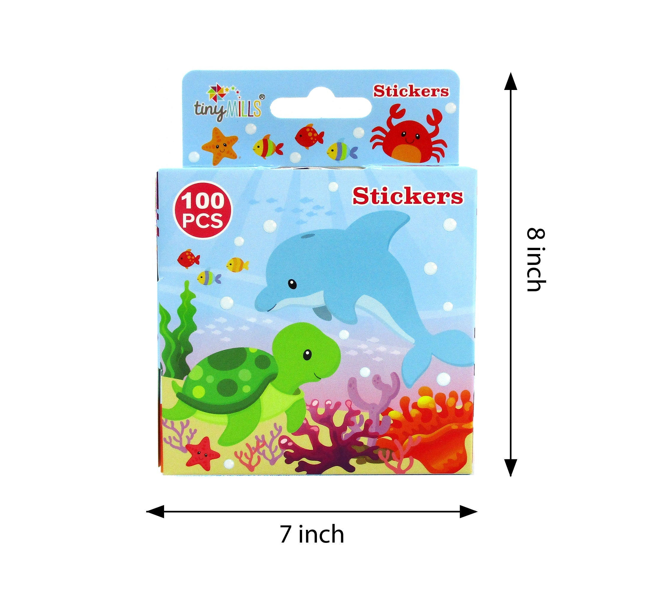 Ocean Animals Stickers 100 Stickers/dispenser, Pack Of 1, 6 Or 12 Dispensers