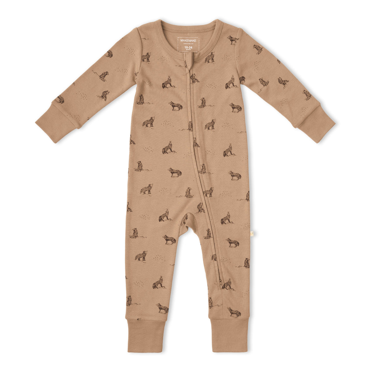 Organic 2-way Zip Romper - Woodland Fox