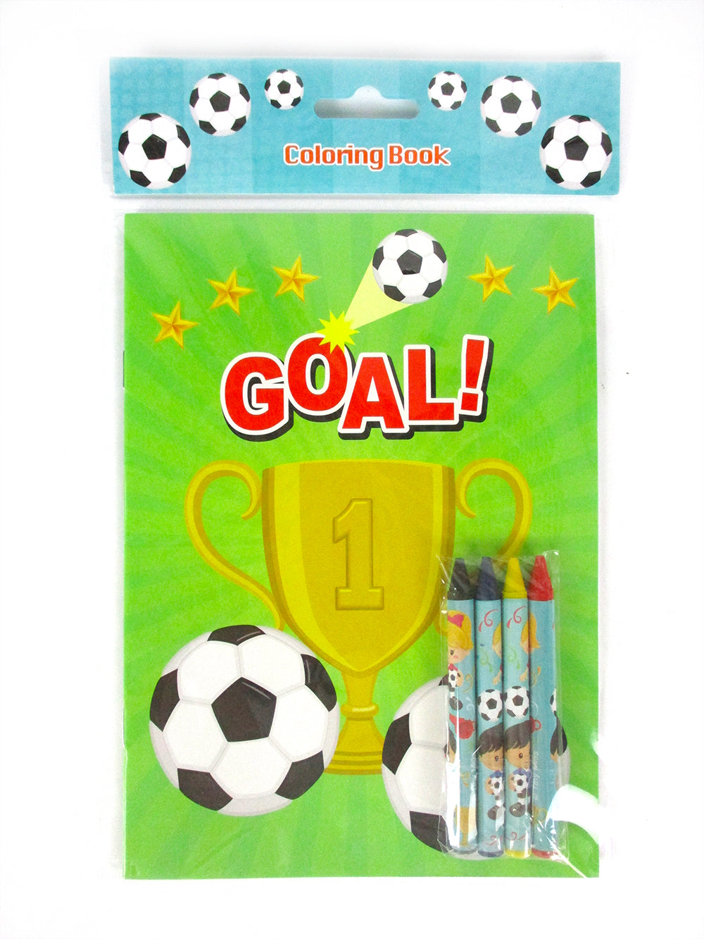 Soccer Coloring Books With Crayons Party Favors - Set Of 6 Or 12