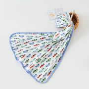 Vintage Road Trip Cotton Baby Blanket