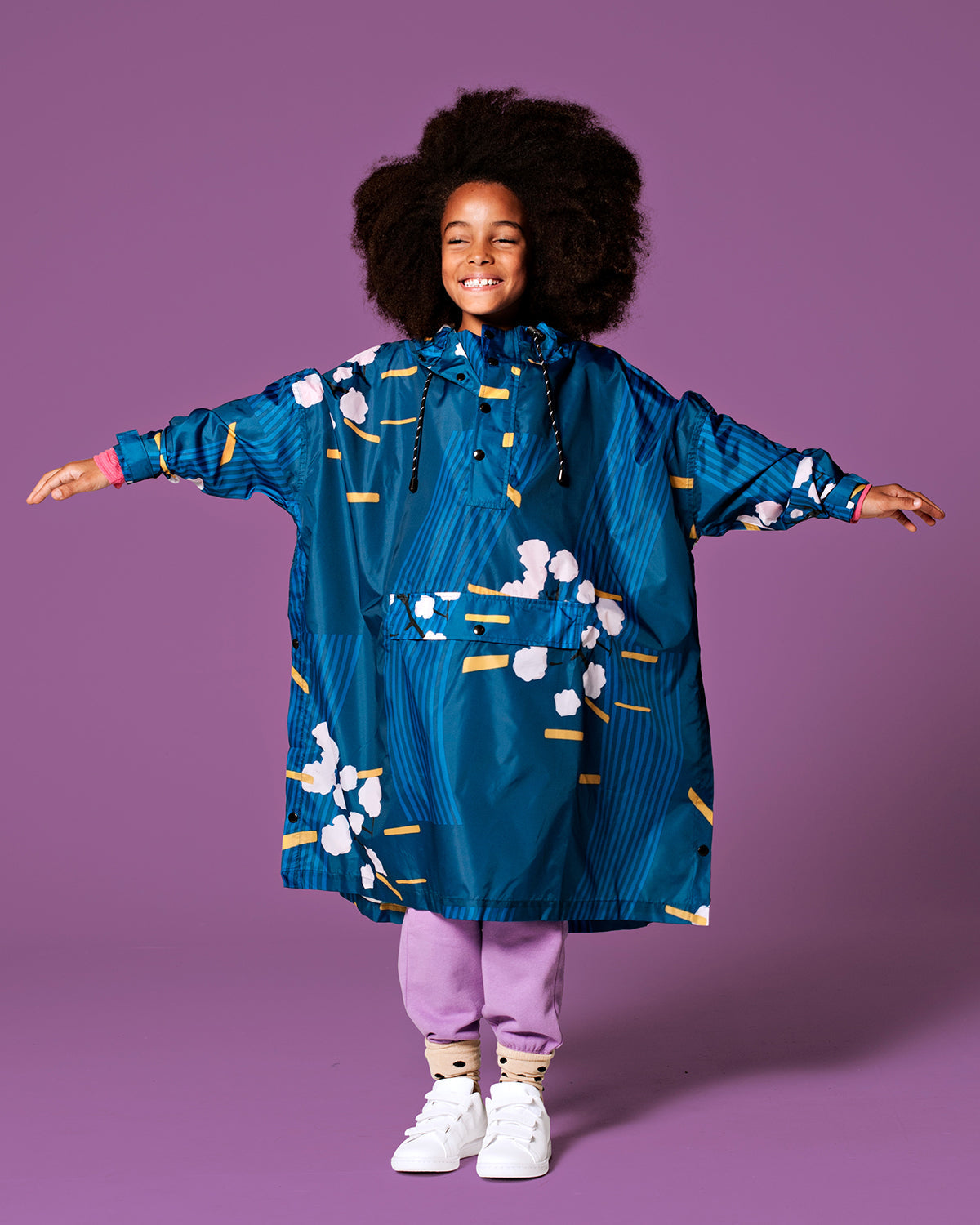 Kids Rain Poncho Japanese Blossom