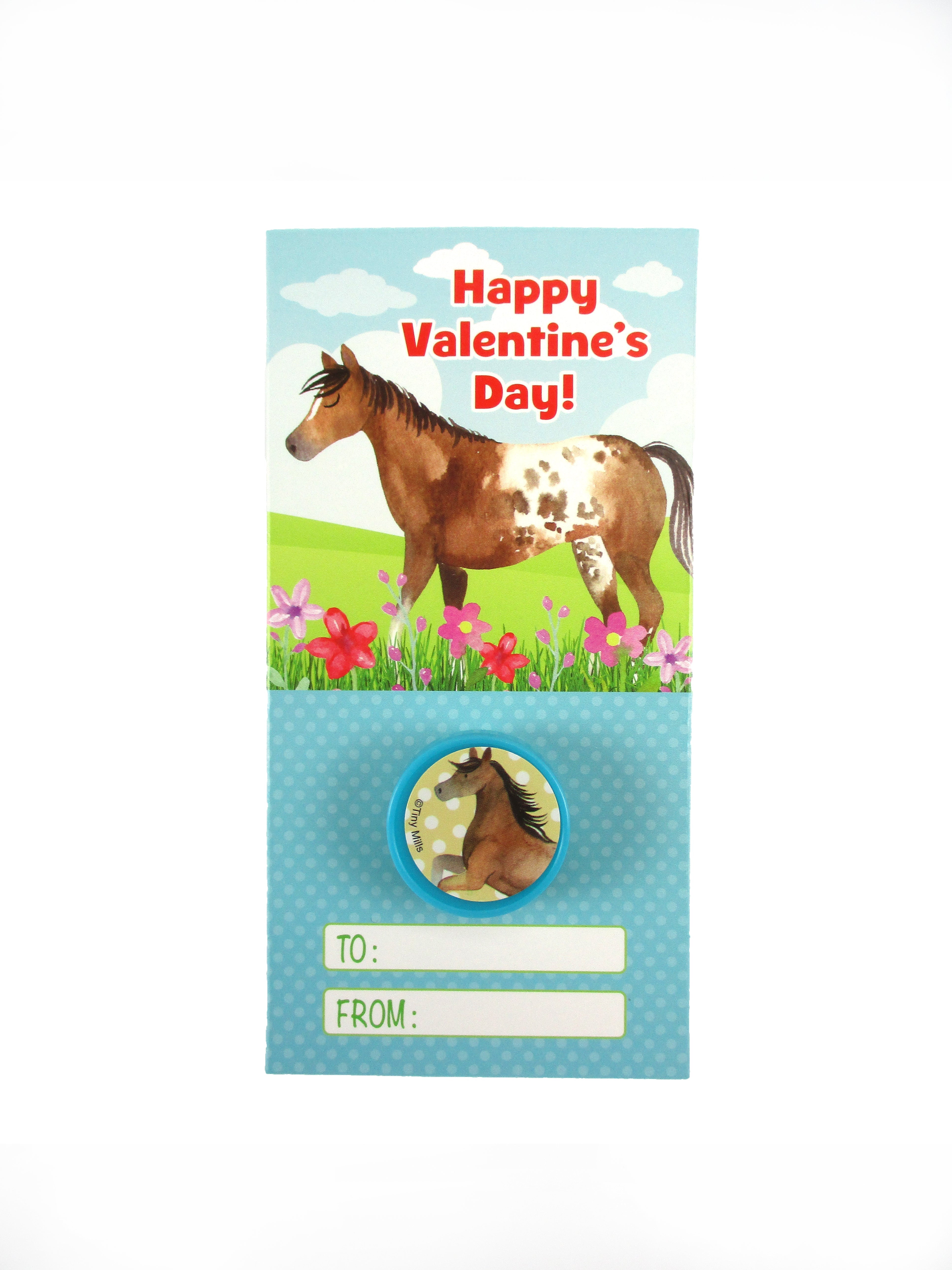 Horse Valentine's Day Cards With Stampers For Classroom Exchange