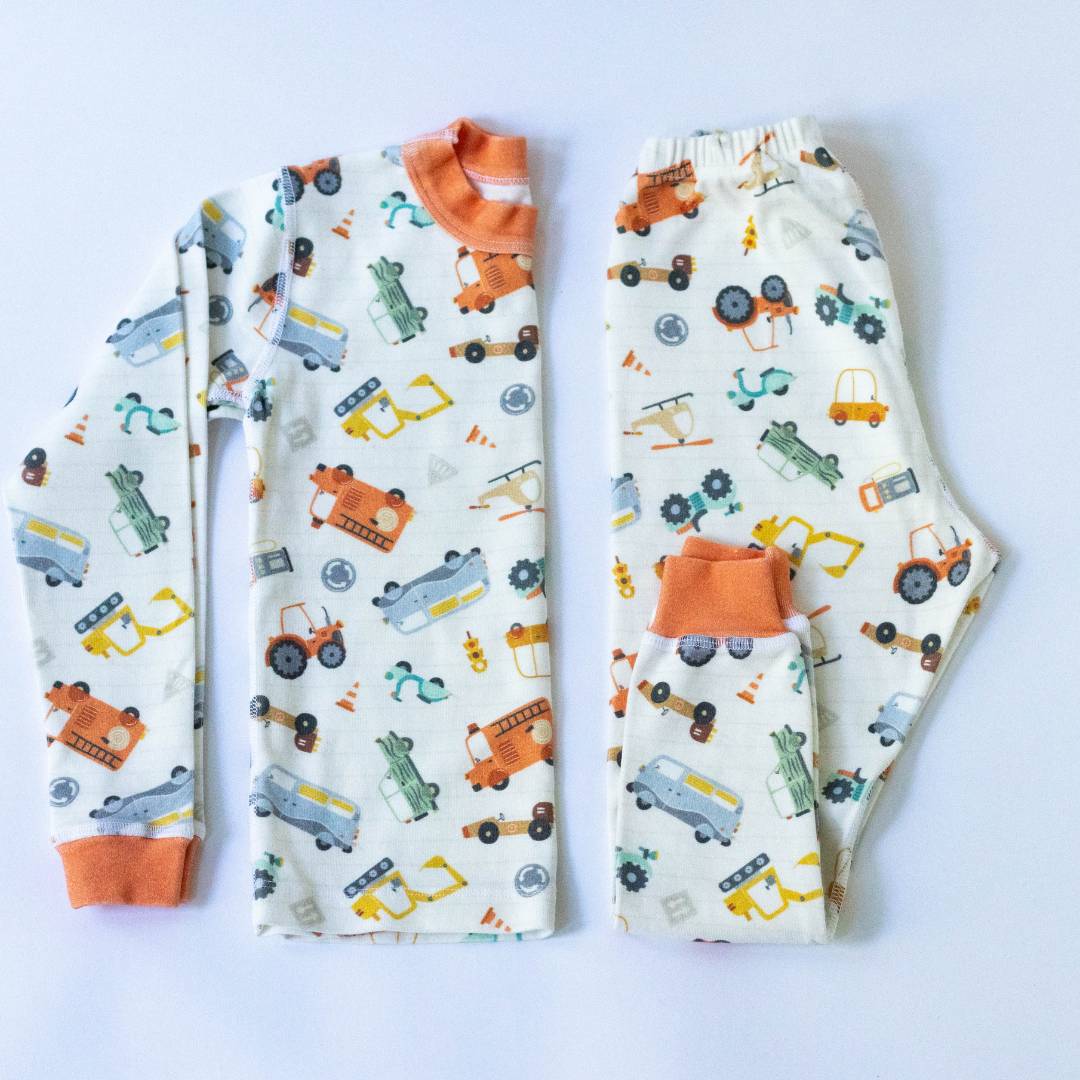 Vintage Cars Organic Pajamas