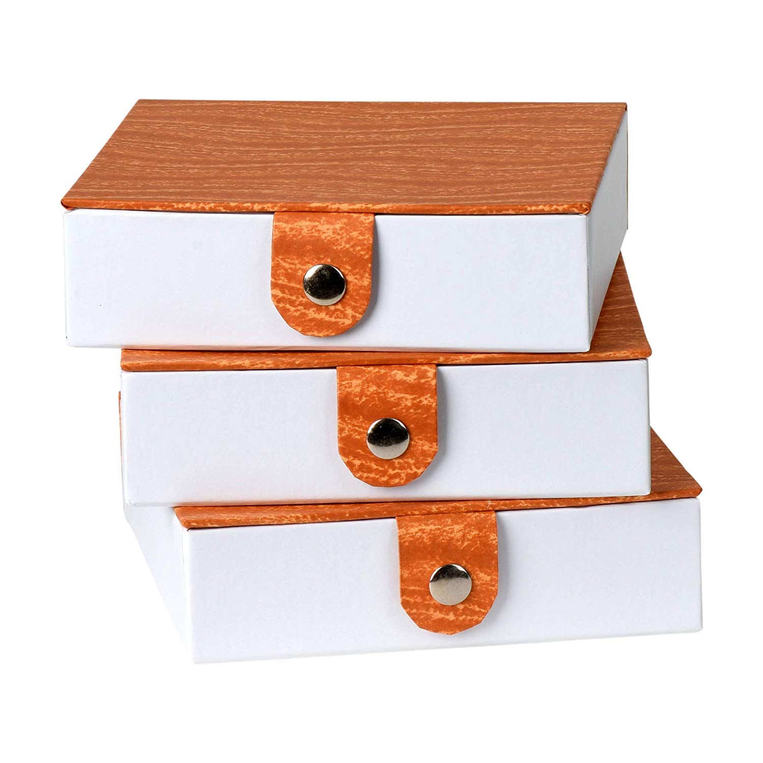 Orange Gift Box With Snap Closure 6 Pack 5.9"x5.9"x1.8"