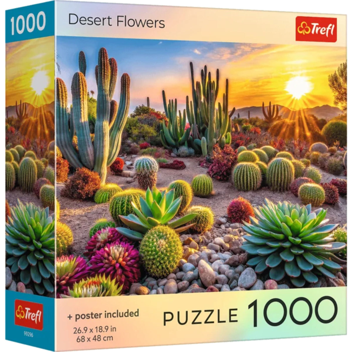 Red Desert Flowers 1000 Piece Puzzle