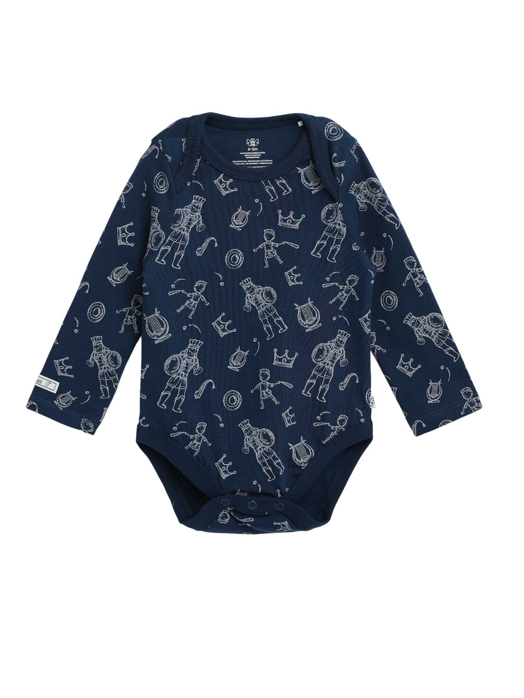 David & Goliath Sailor Blue Long Sleeve Bodysuit Cotton