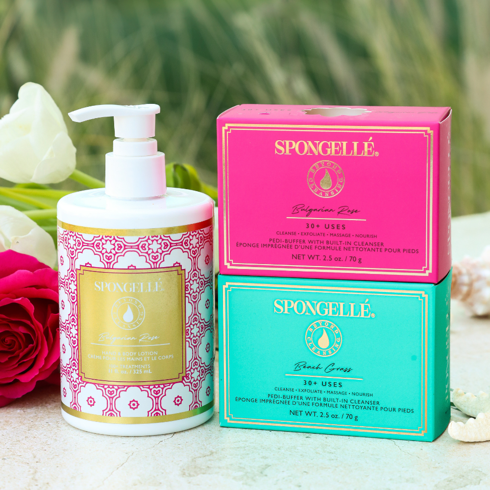 Beach Grass & Bulgarian Rose Pedi Buffer And Body Lotion Set