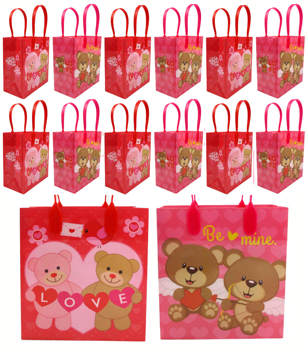 Valentine's Day Party Favor Treat Bags - Set Of 6 Or 12