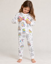 God Says I Am Girl Colorable Bamboo Two Piece Pajama Set