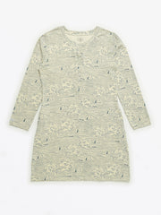 Walking On Water Womens Nightgown Pj Ribbed Cotton-bamboo Blend