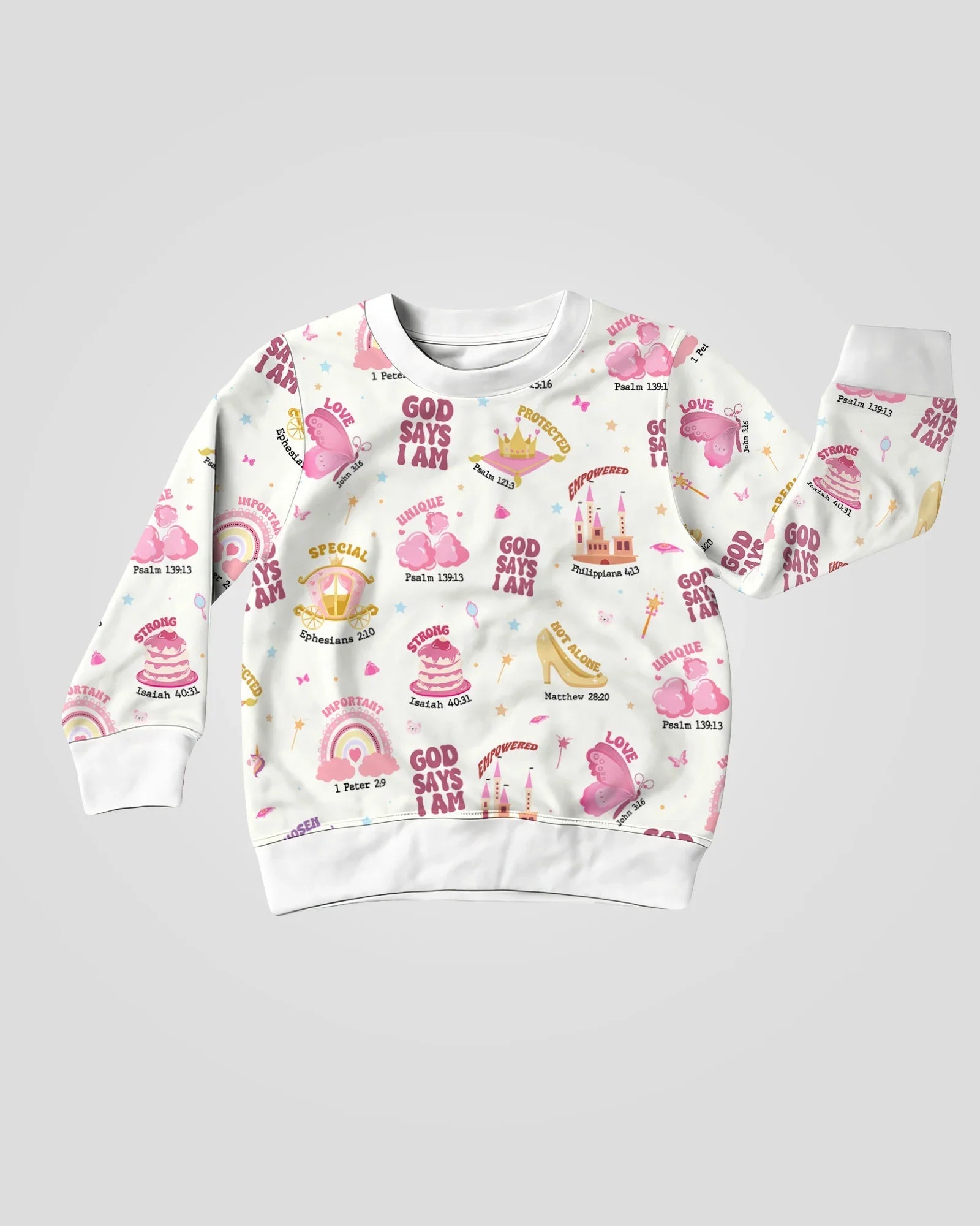 God Says I Am Girl Bamboo Crewneck Sweatshirt