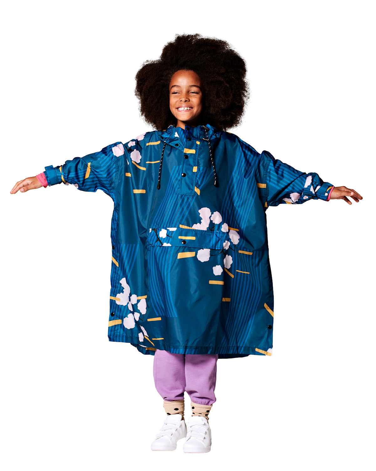 Kids Rain Poncho Japanese Blossom