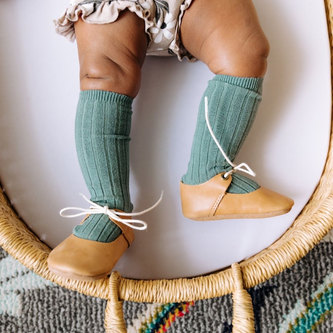 Natural - Lace-up Mary Jane - Soft Sole