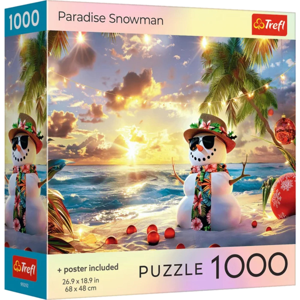 Red Paradise Snowman 1000 Piece Puzzle