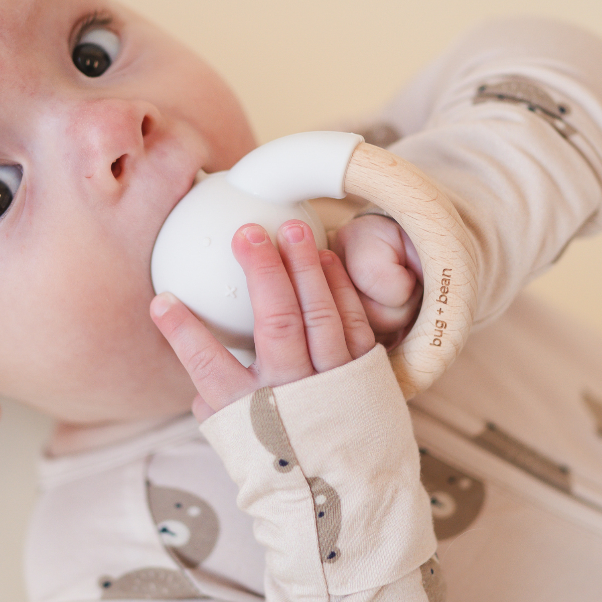 Baby Bear Teether Rattle Toy