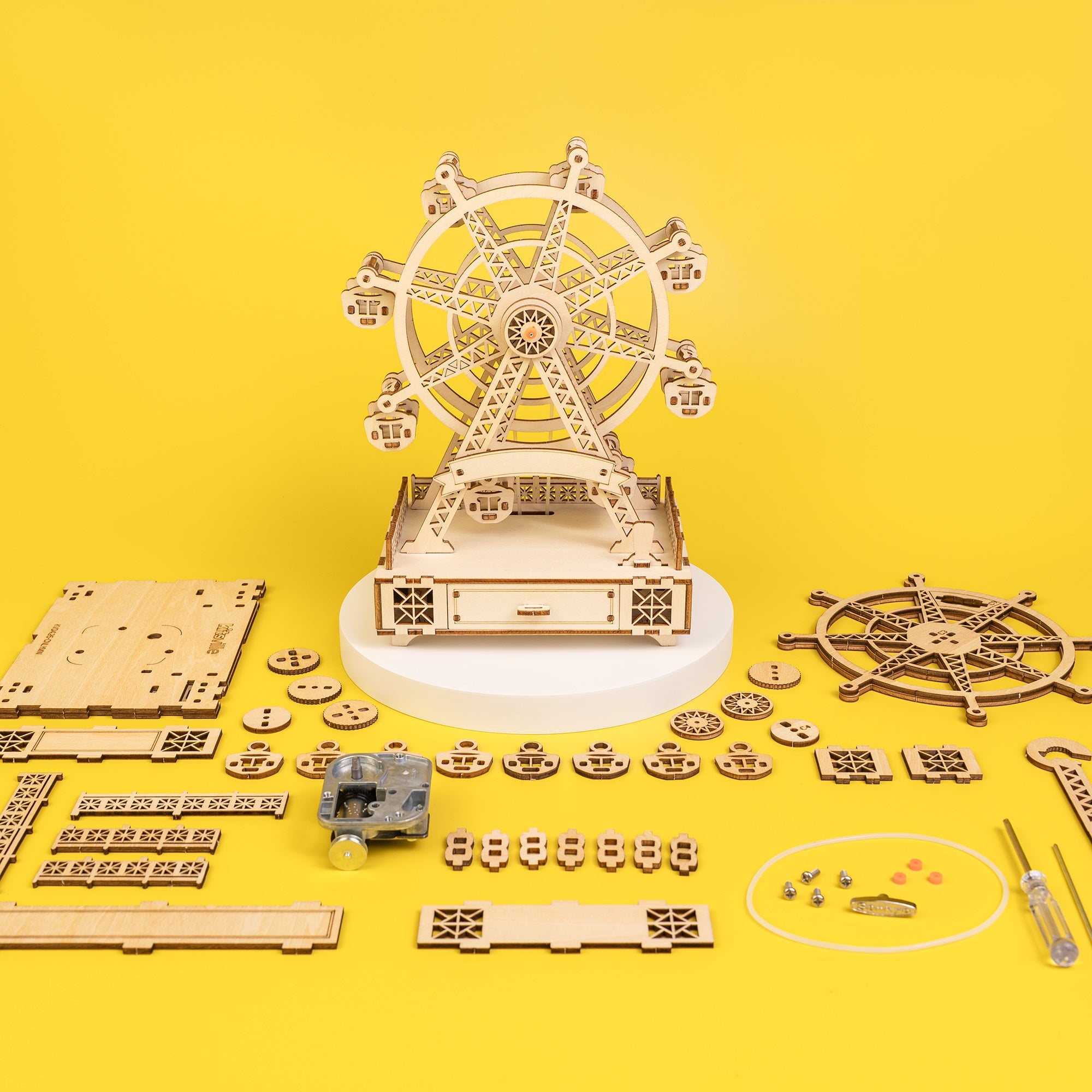 Diy Wooden Ferris Wheel Music Box Kit