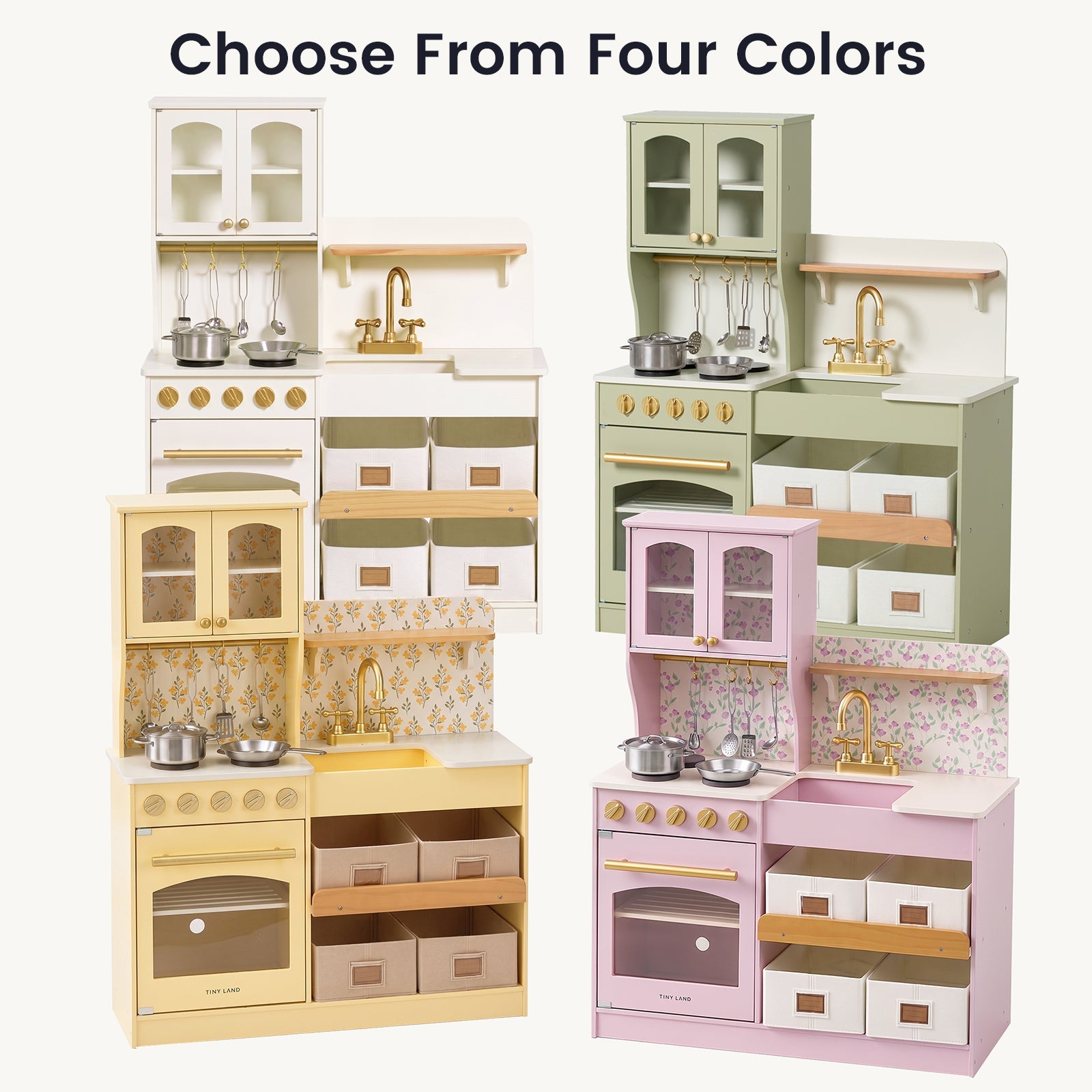 ® Wooden Play Kitchen With Storage For Creative Toddlers