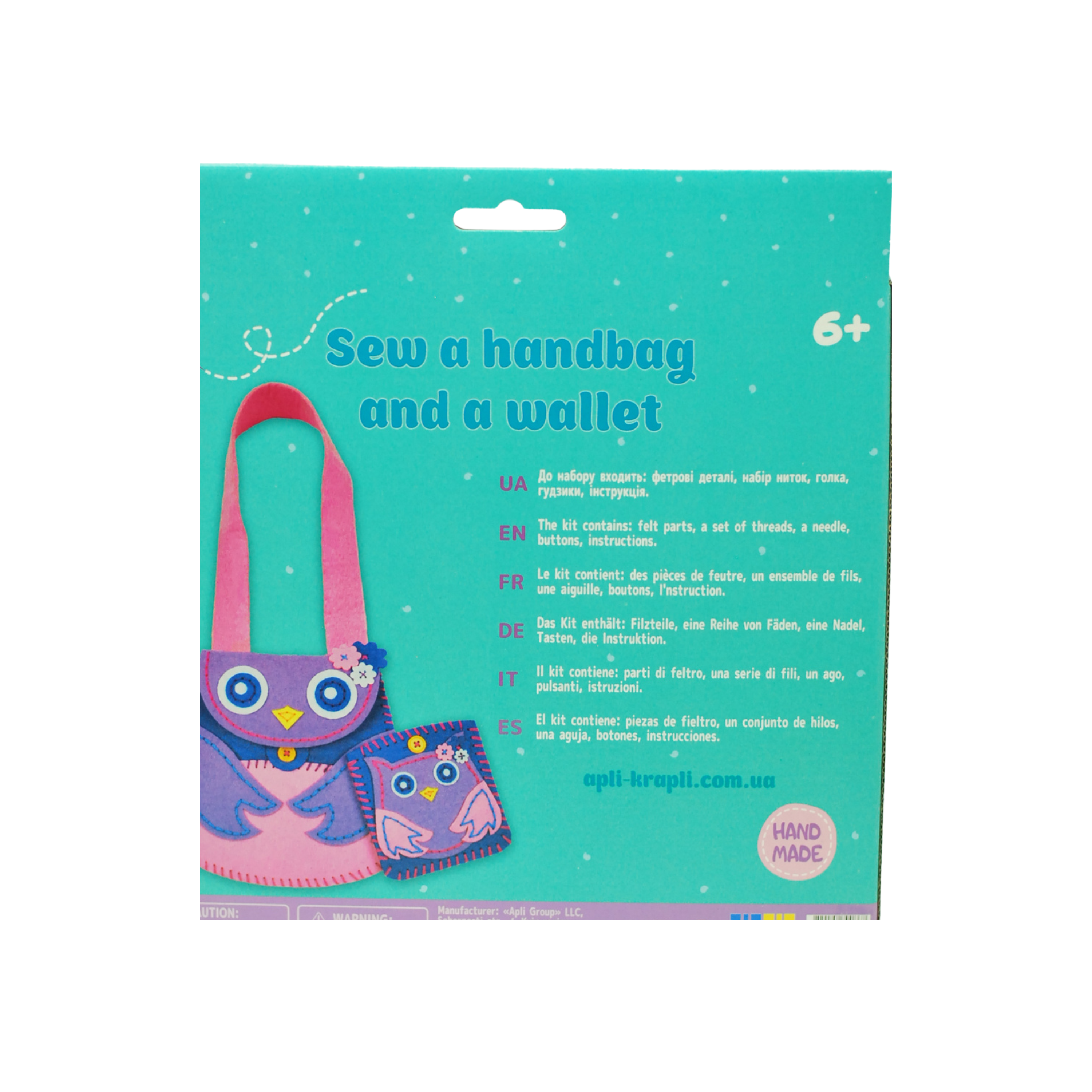Apli Krapli - Apli Krapli Sewing Patterns Bag & Keychain Owl Printable Templates Materials Not Included Ages 10+