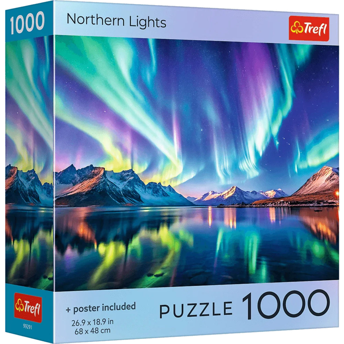 Red Northern Lights 1000 Piece Puzzle
