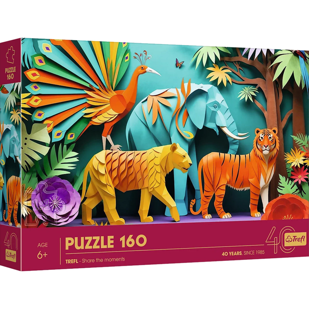 Kids 40th Anniversary Jungle 160 Piece Paper Art Puzzle