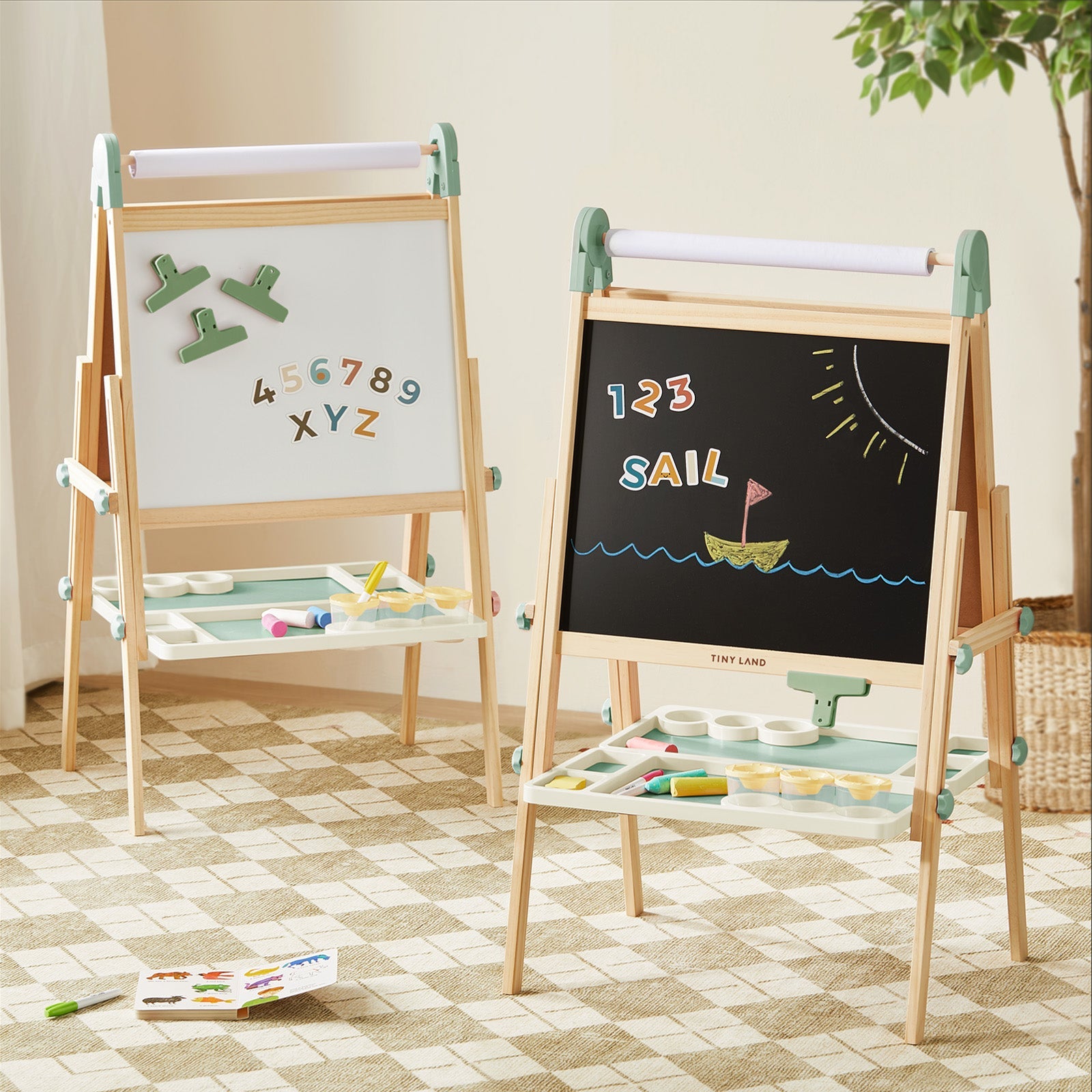 Tiny Land® Magnitales Easel For Kids - Green