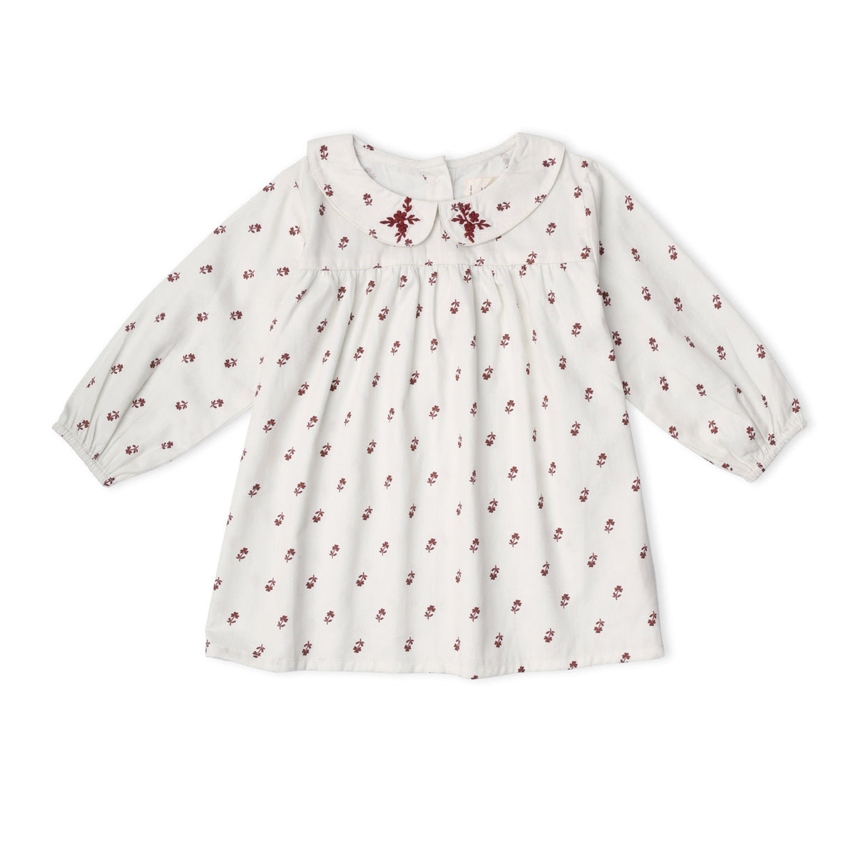 Organic Peter Pan Collar Dress - Forest Scatter