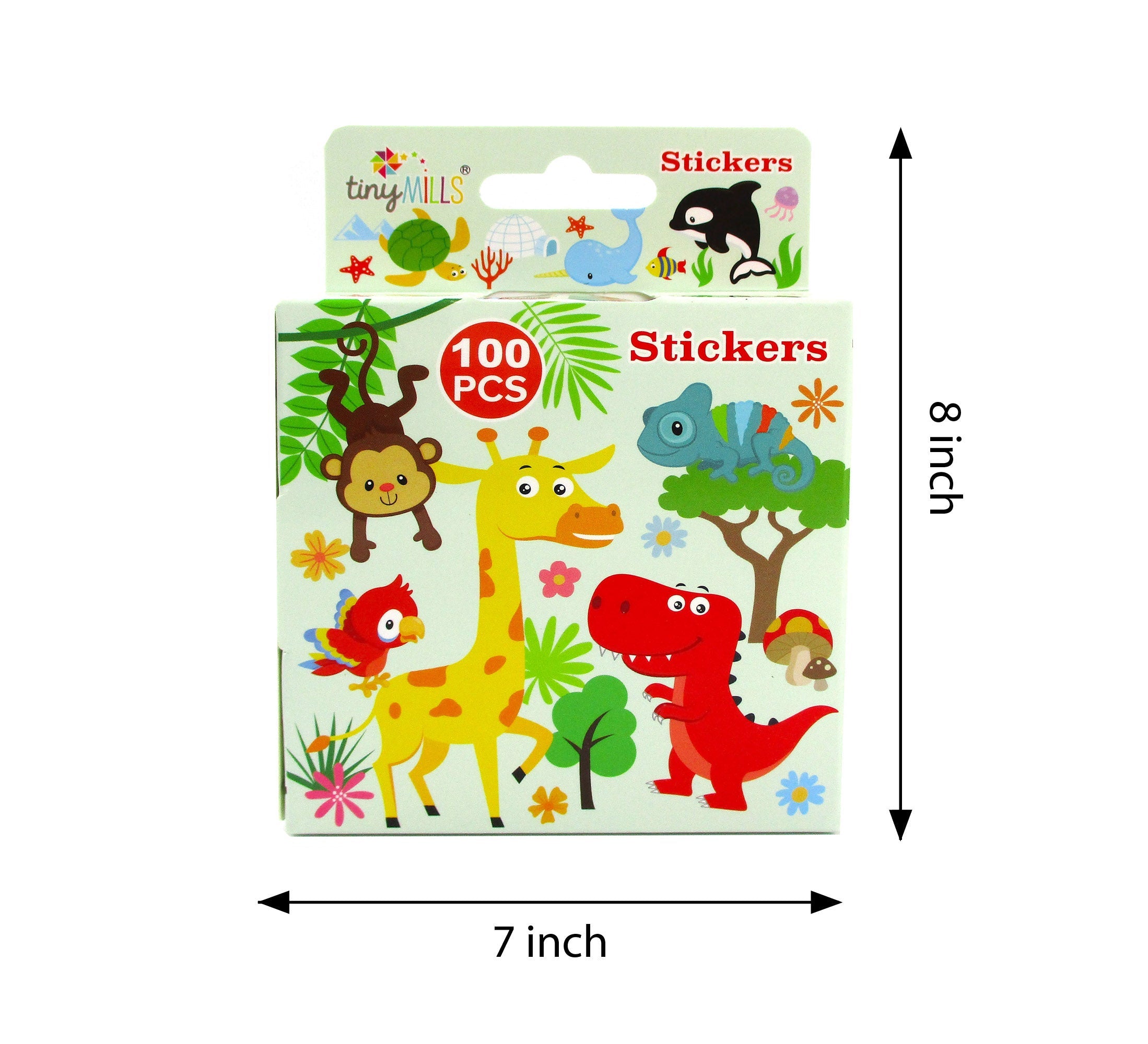 Animal Stickers 100 Stickers/dispenser, Pack Of 1, 6 Or 12 Dispensers
