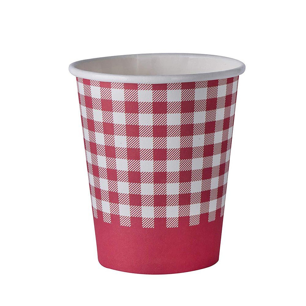 Picnic Themed 9 Oz Disposable Paper Cups 100 Pack