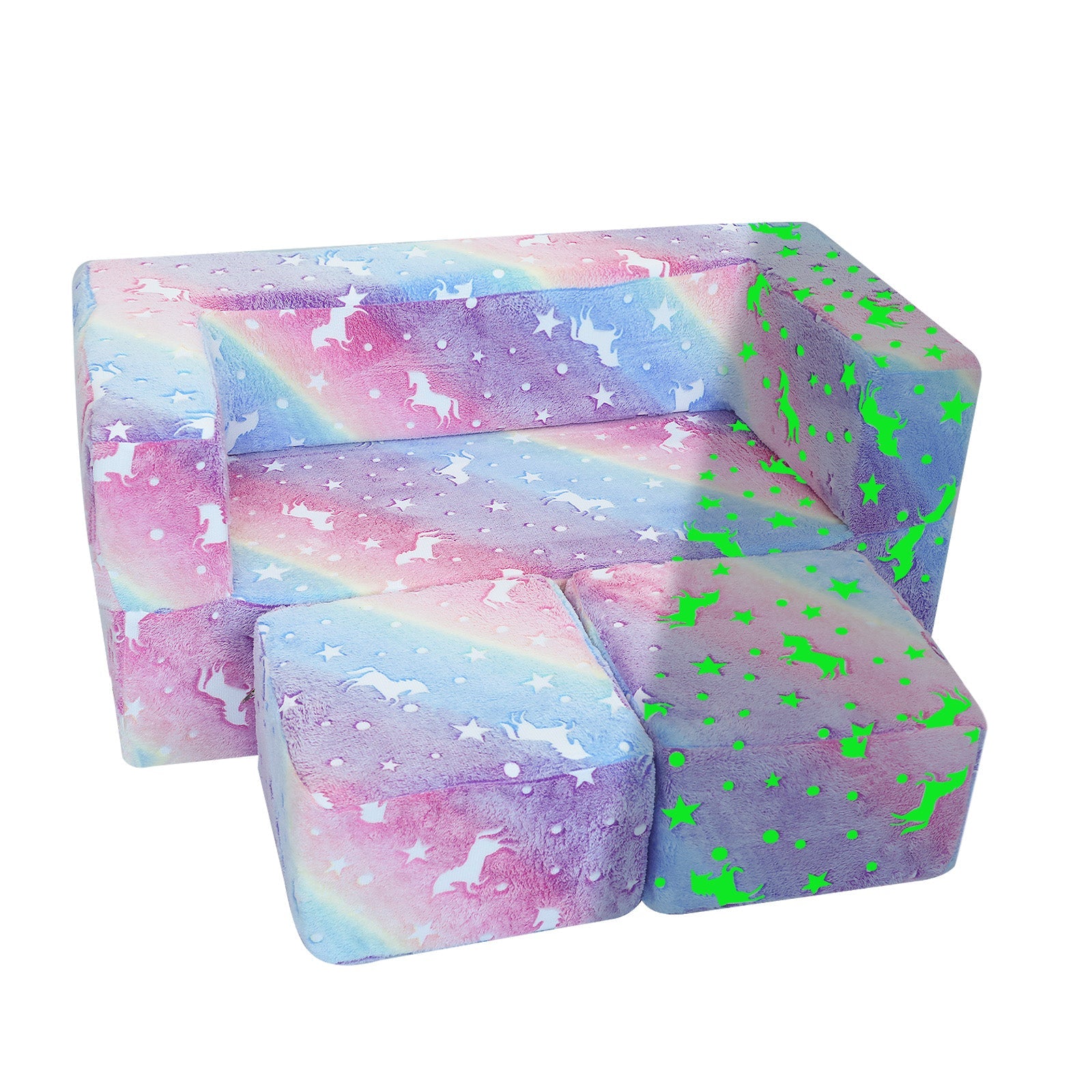 Convertible Kids Modular Couch-glow Pattern