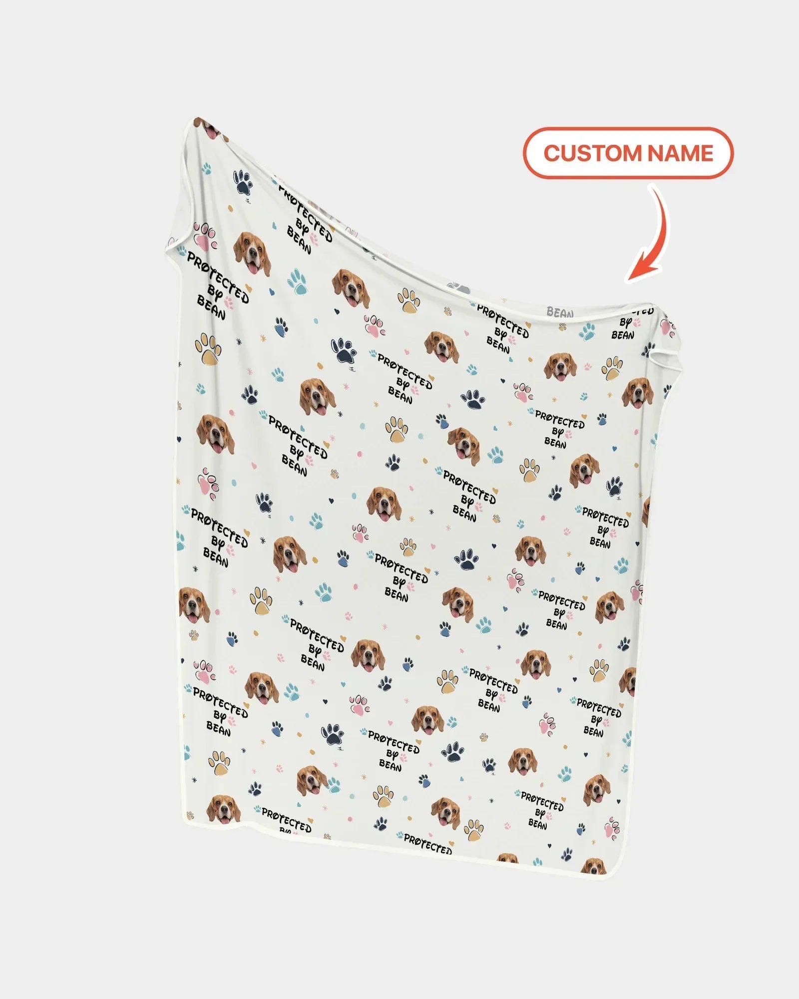 Custom Dog Pattern Bamboo Blanket