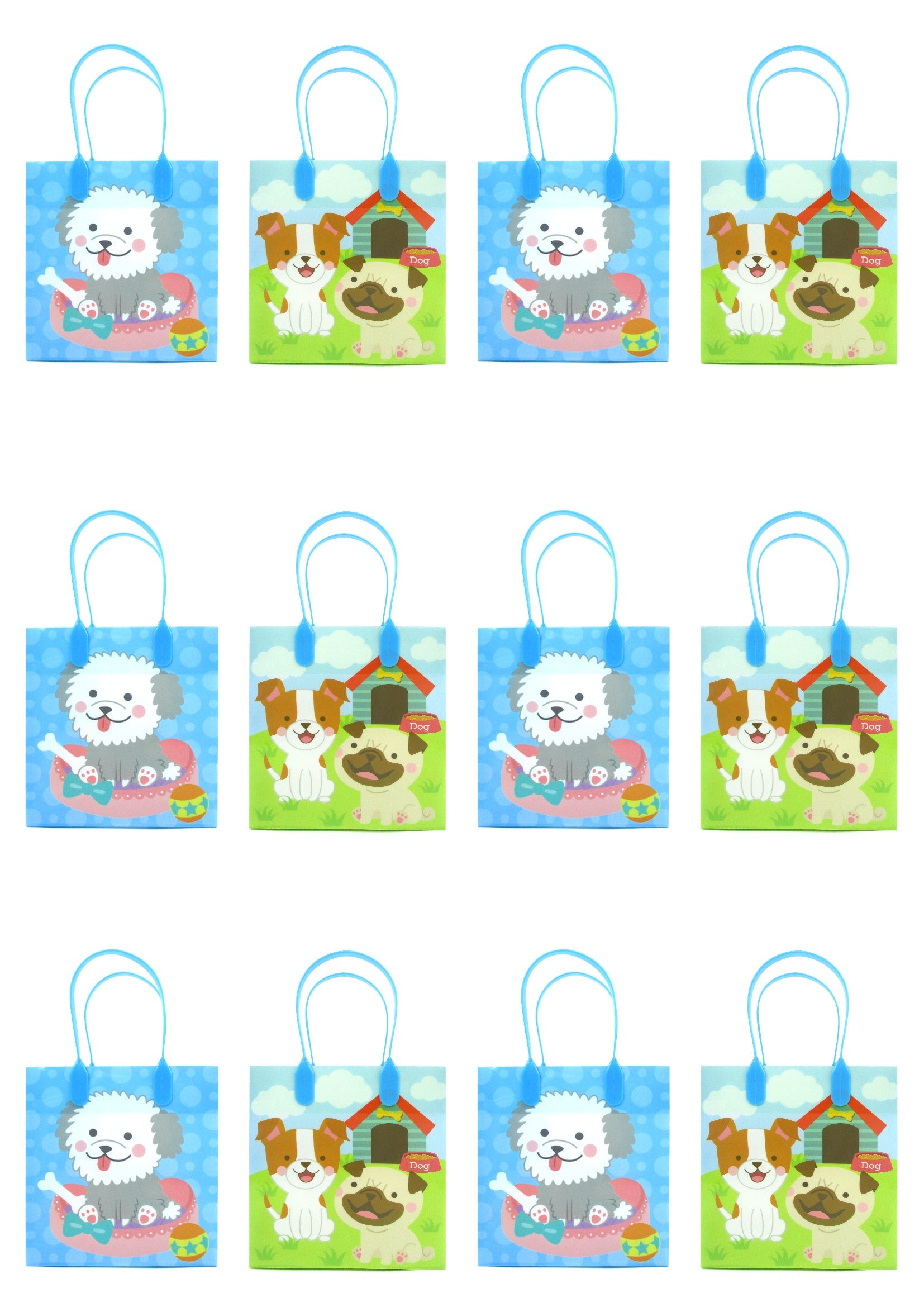 Dogs Party Favor Treat Bags - Set Of 6 Or 12
