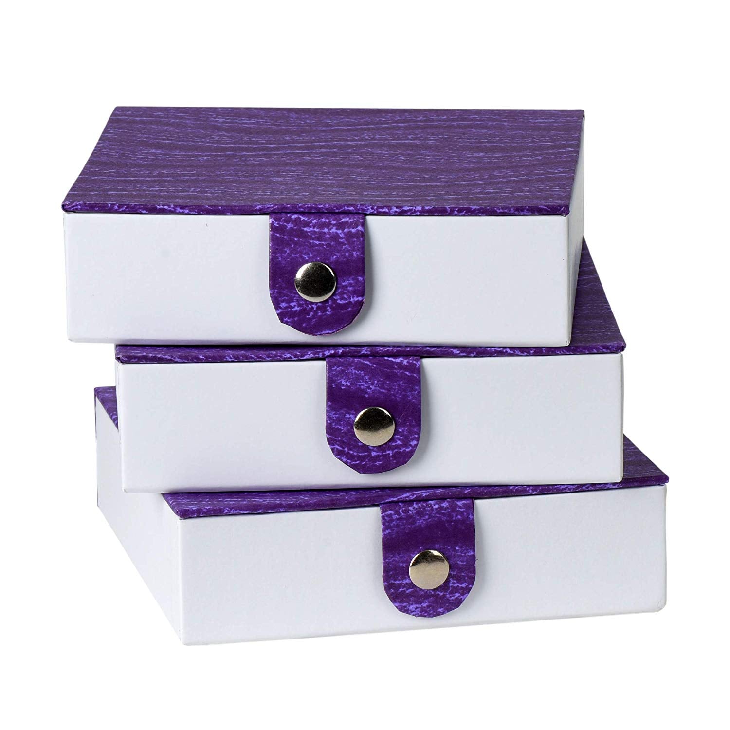 Purple Gift Box With Snap Closure 6 Pack 5.9"x5.9"x1.8"