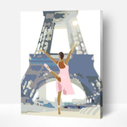 Dance In Paris – Paint By Numbers Kit | Artwille | 14x18 Inch Canvas