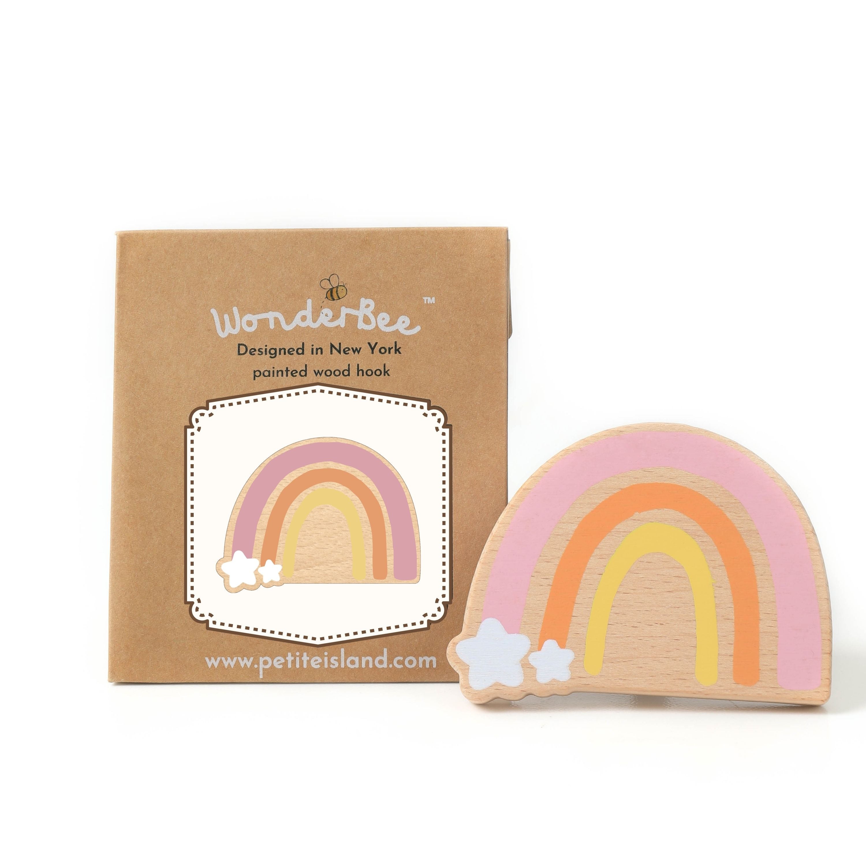 Wonderbee™ Dusty Pink Rainbow Decorative Painted Wall Hook