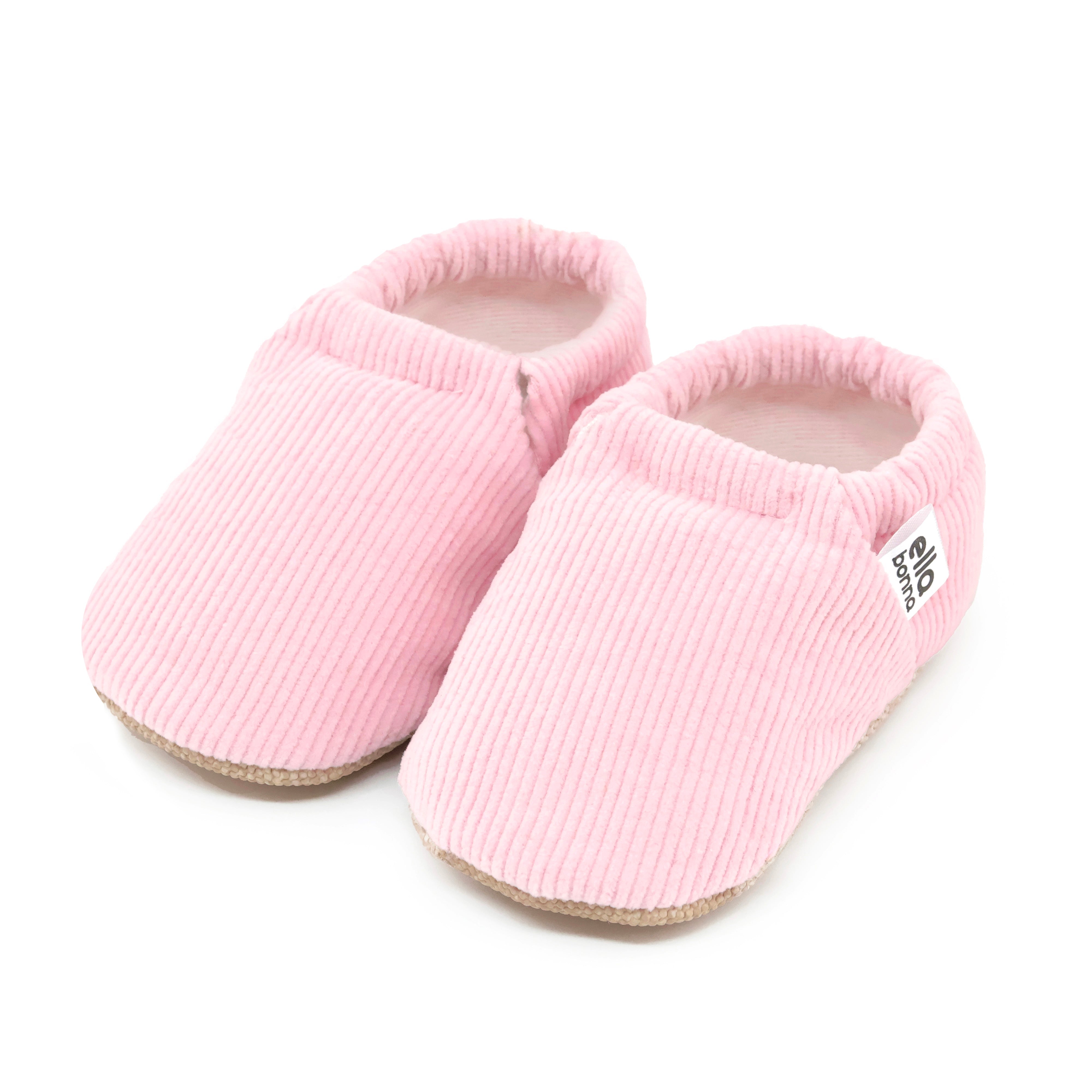Organic Cotton Corduroy Home Nursery Moccasin Shoes , Pink