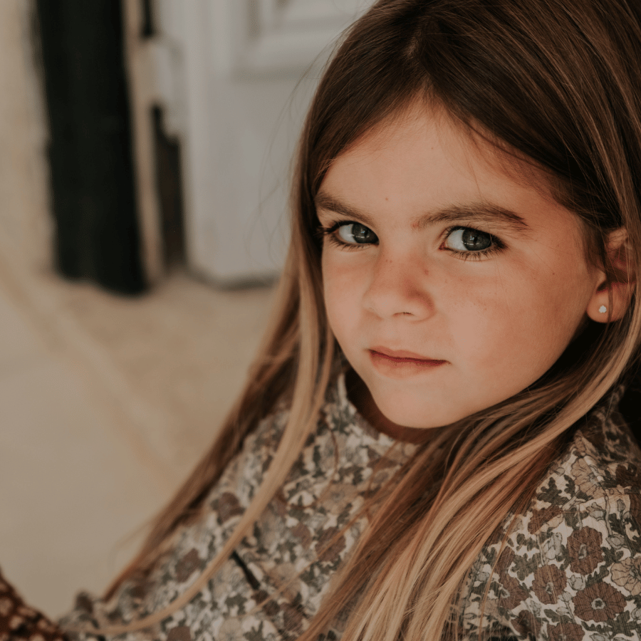 The Printed Long Sleeve Tee -  Ava