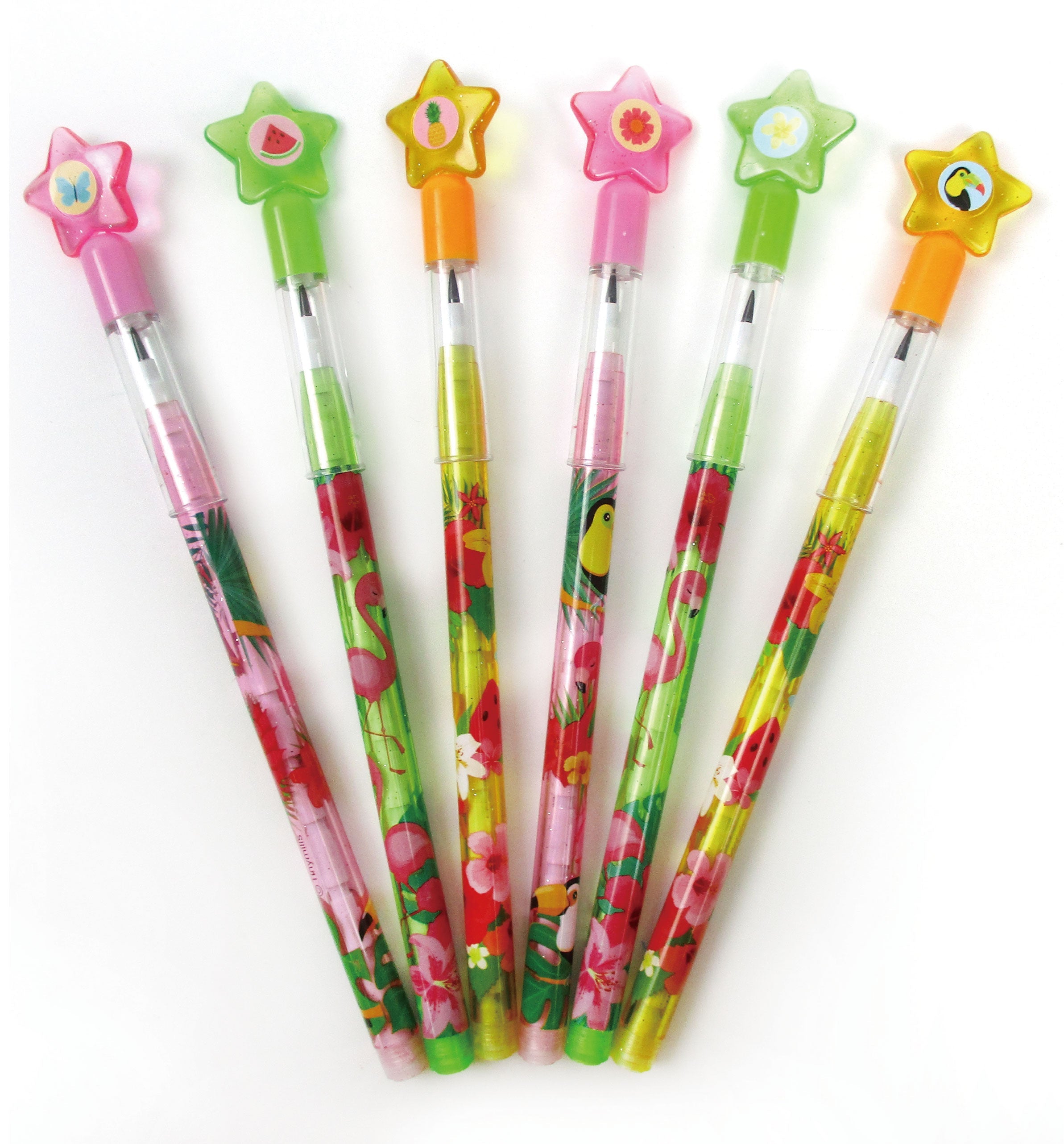 Flamingo Tropical Luau Multi Point Pencils