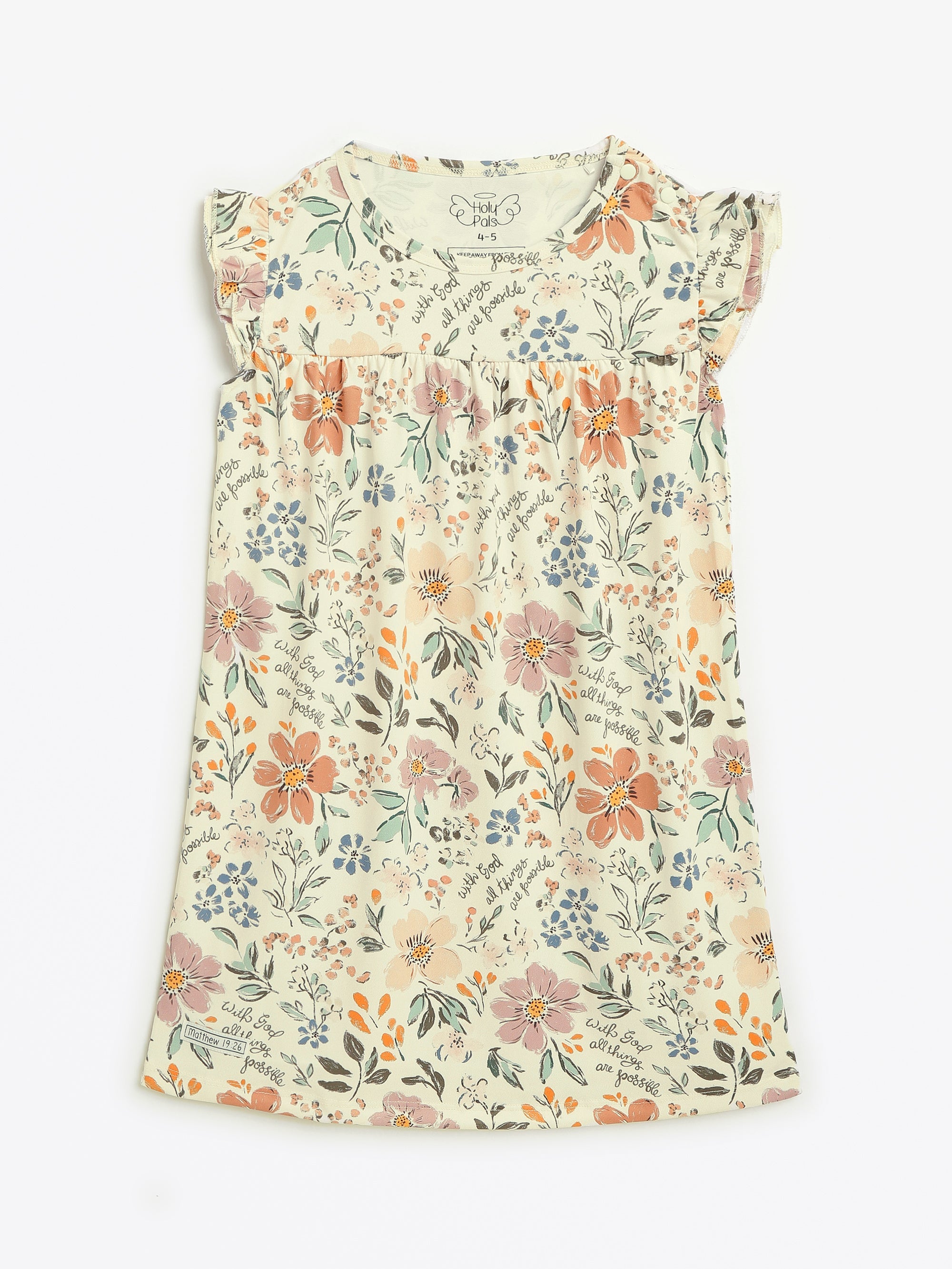 All Things Are Possible Pj Girls Nightgown Polyester